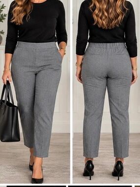 Banana Republic Hayden Pant Straight Leg pull-on Pants in Gray Size 12